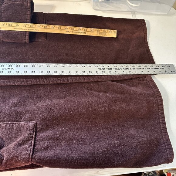 Unisex Brown Terrycloth Robe Pockets Belt Large Charter Club Gold Emblem Vtg - Picture 6 of 12